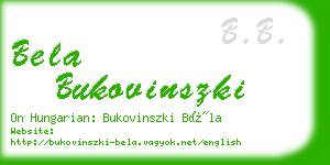 bela bukovinszki business card